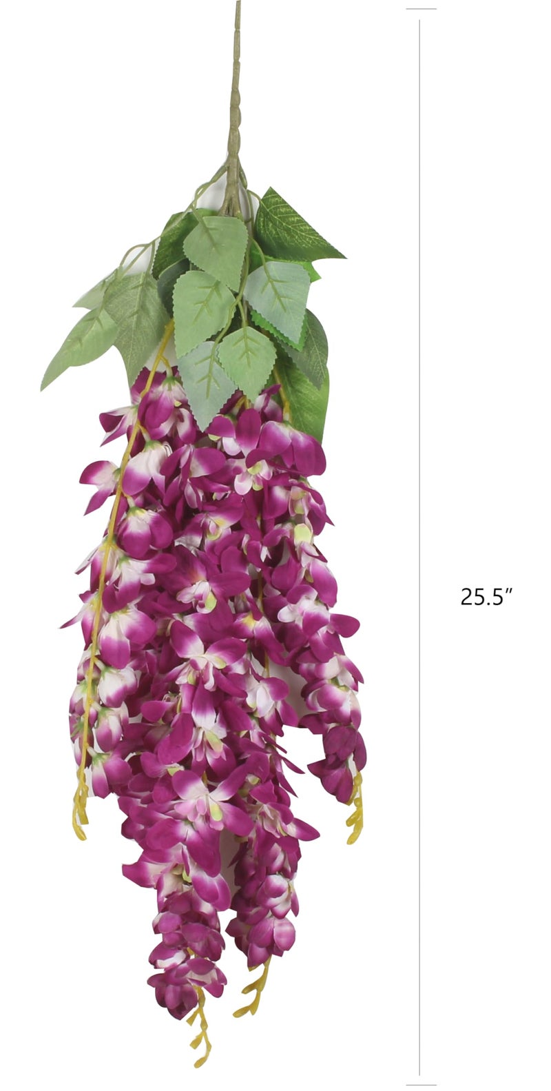 Duovlo Silk Wisteria Flower Artificial 2.13 Feet Hanging Wisteria Vine Fake Flower Bush String Home Party Wedding Decoration,Pack of 4 (Dark Purple) - Image 2